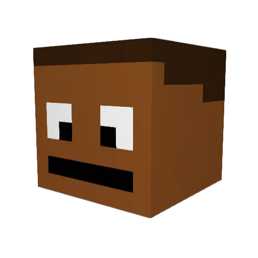 LLUSION13 Minecraft avatar head, 3D render
