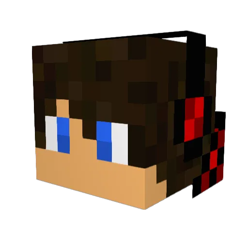 LLWO Minecraft avatar head, 3D render