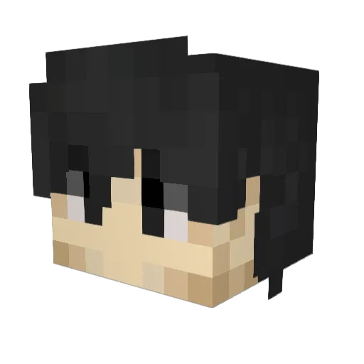 LLZarate Minecraft avatar head, 3D render