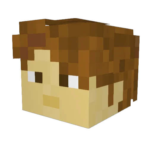 LLamaMan_OG Minecraft avatar head, 3D render