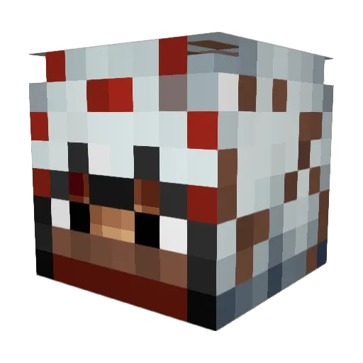 LLamaOsama Minecraft avatar head, 3D render
