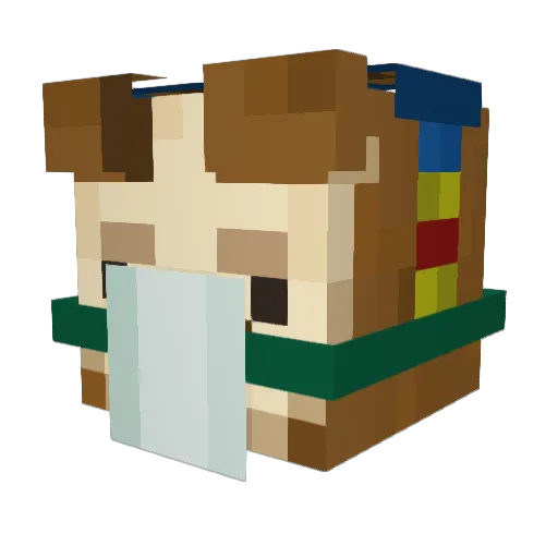 LLama_Man999 Minecraft avatar head, 3D render