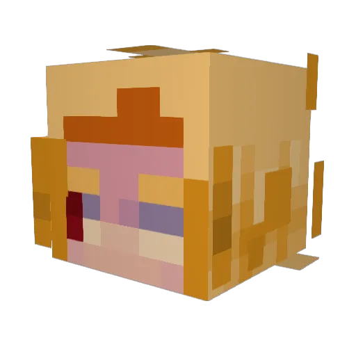 LLambSSaucee Minecraft avatar head, 3D render