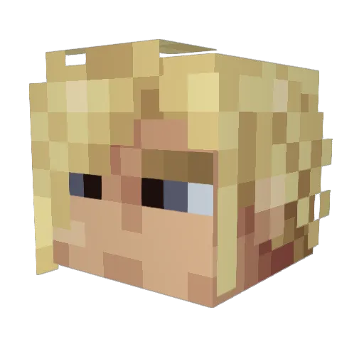 LLawliett33 Minecraft avatar head, 3D render