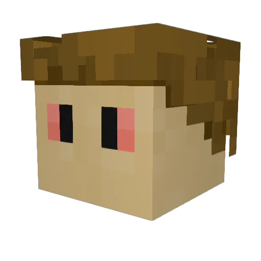 LLennardd Minecraft avatar head, 3D render