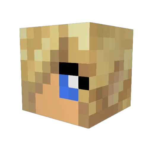 LListar Minecraft avatar head, 3D render
