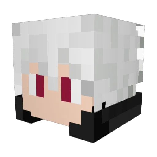 LLlenaT Minecraft avatar head, 3D render