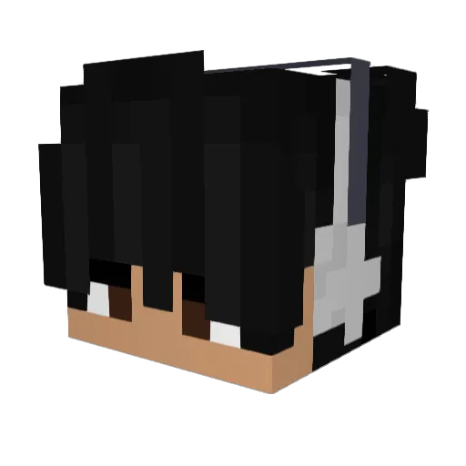 LLouxs Minecraft avatar head, 3D render