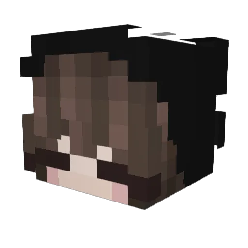 LLsong Minecraft avatar head, 3D render