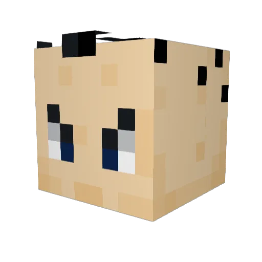 LLudeke Minecraft avatar head, 3D render