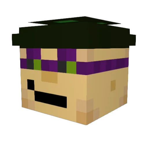 LLuna_24 Minecraft avatar head, 3D render
