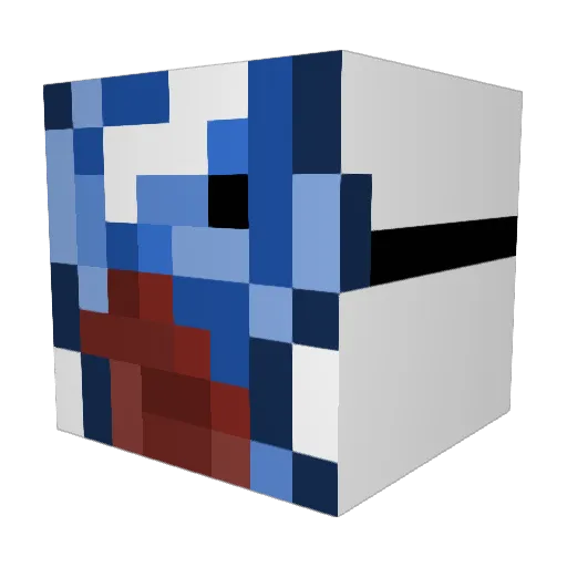 LMANcheese Minecraft avatar head, 3D render