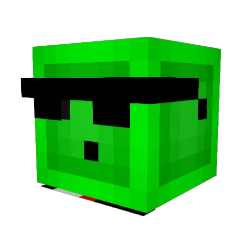 LMELME Minecraft avatar head, 3D render