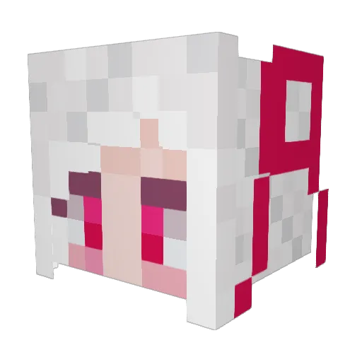 LMF_QAQ Minecraft avatar head, 3D render