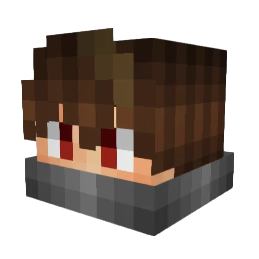 LMG613 Minecraft avatar head, 3D render