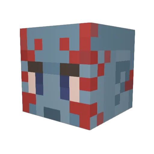 LMJ12 Minecraft avatar head, 3D render