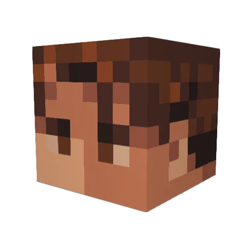 LMKRAF Minecraft avatar head, 3D render