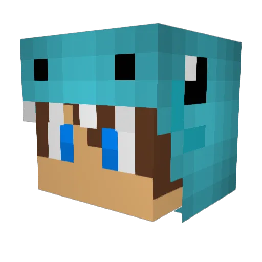 LMOUSE4 Minecraft avatar head, 3D render
