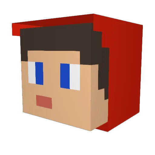 LMRTS Minecraft avatar head, 3D render