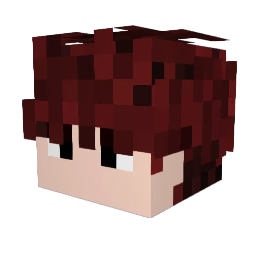 LMW007 Minecraft avatar head, 3D render