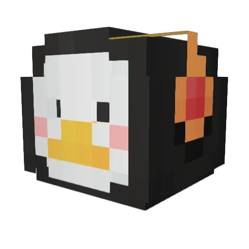 LMY10 Minecraft avatar head, 3D render