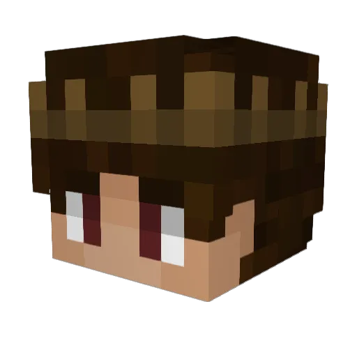 LM_037 Minecraft avatar head, 3D render