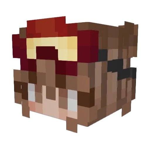LM_PVPOMG Minecraft avatar head, 3D render