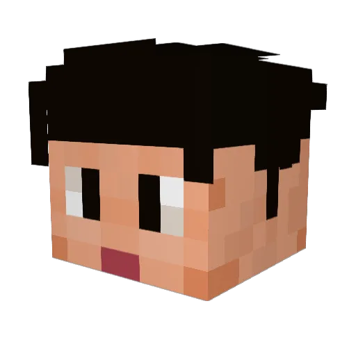 LM_RB Minecraft avatar head, 3D render