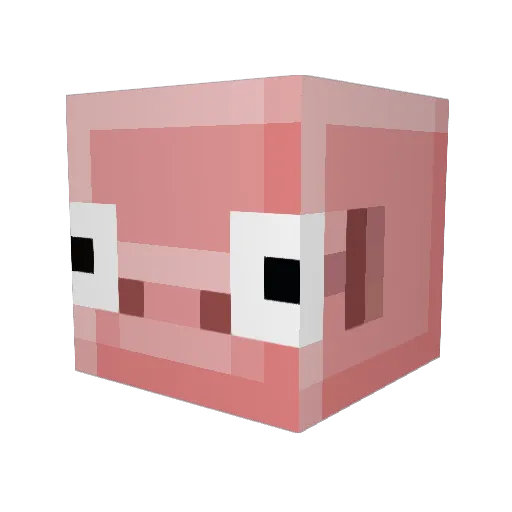 LM_media Minecraft avatar head, 3D render