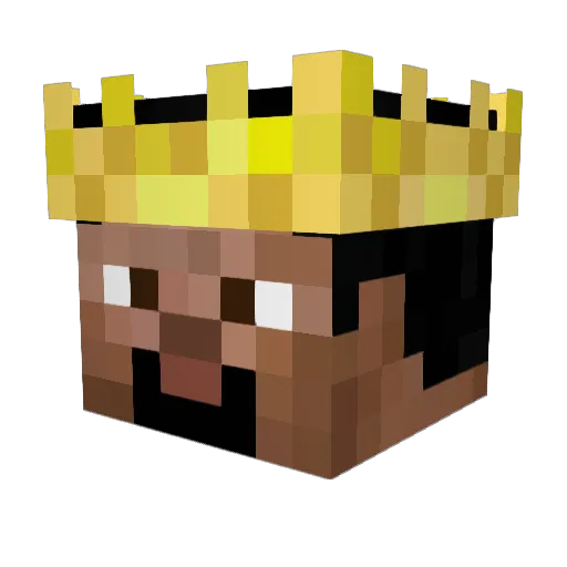LM_the_great Minecraft avatar head, 3D render