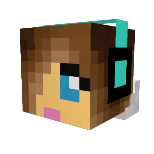 LMblock14 Minecraft avatar head, 3D render