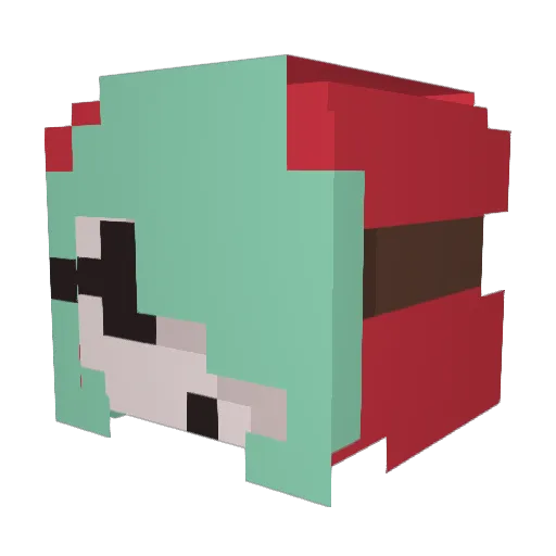 LN0I7 Minecraft avatar head, 3D render