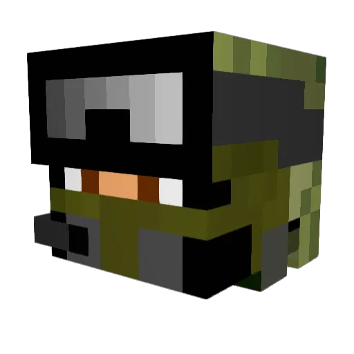LNW420 Minecraft avatar head, 3D render