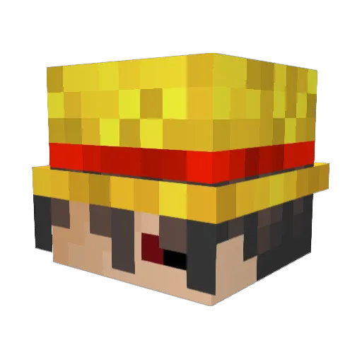LNY_ Minecraft avatar head, 3D render