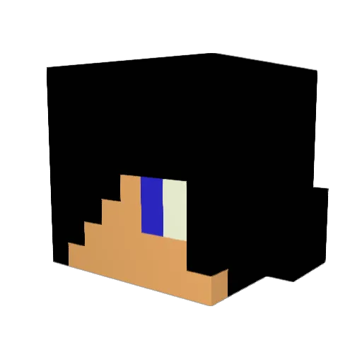 LN_99 Minecraft avatar head, 3D render