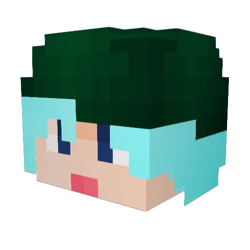 LNsalt Minecraft avatar head, 3D render