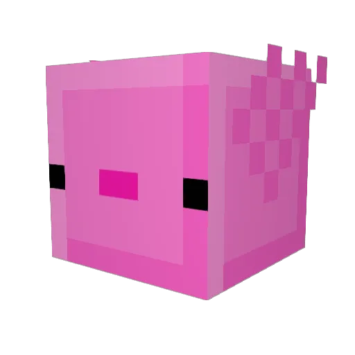 LO1L1P0P Minecraft avatar head, 3D render
