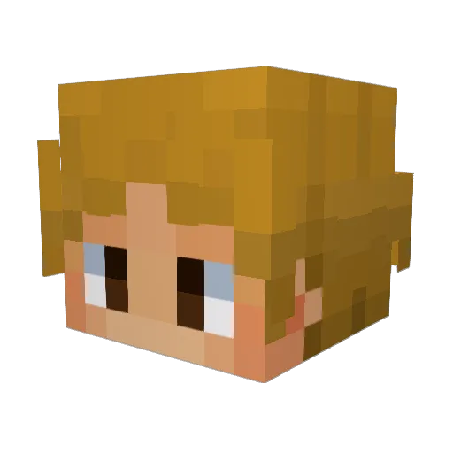 LOADING_activ00 Minecraft avatar head, 3D render
