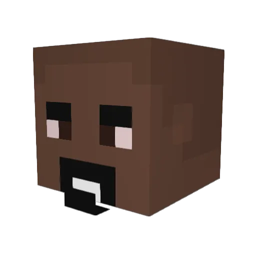 LOADR2 Minecraft avatar head, 3D render