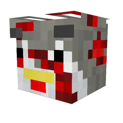 LOAZOO Minecraft avatar head, 3D render