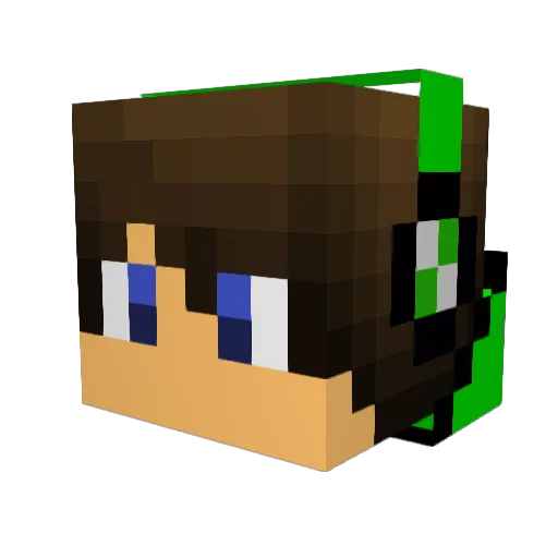 LOBOXL Minecraft avatar head, 3D render