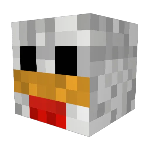 LOBSTA64 Minecraft avatar head, 3D render