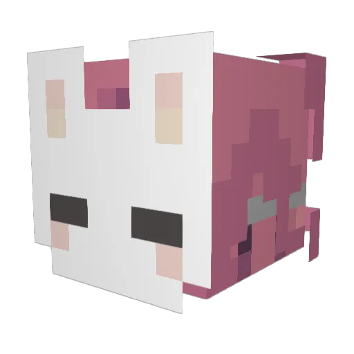 LOCA_CHAM Minecraft avatar head, 3D render