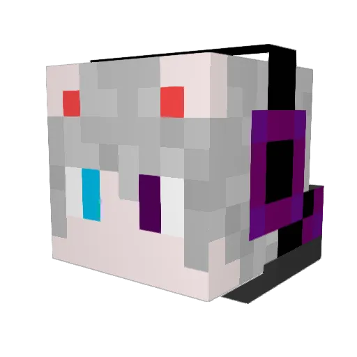 LOCKXX Minecraft avatar head, 3D render