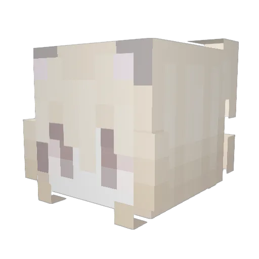 LOEUR Minecraft avatar head, 3D render