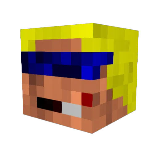 LOGANOR22 Minecraft avatar head, 3D render