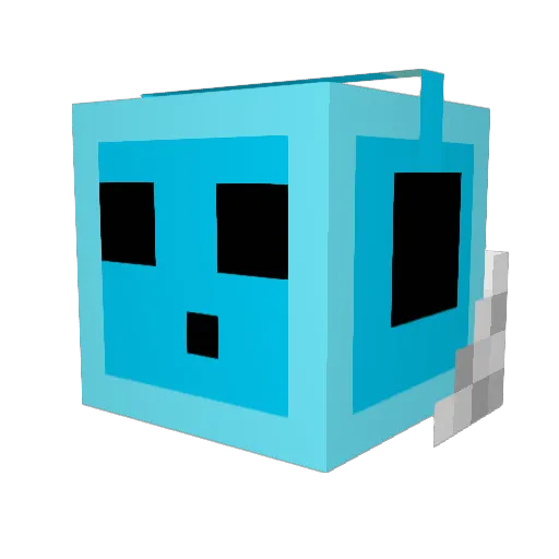 LOGIE1000 Minecraft avatar head, 3D render