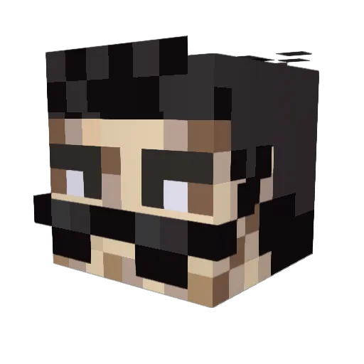 LOGITECH_G103 Minecraft avatar head, 3D render