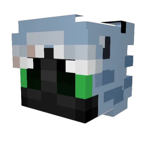 LOGITECH_MOUSE Minecraft avatar head, 3D render