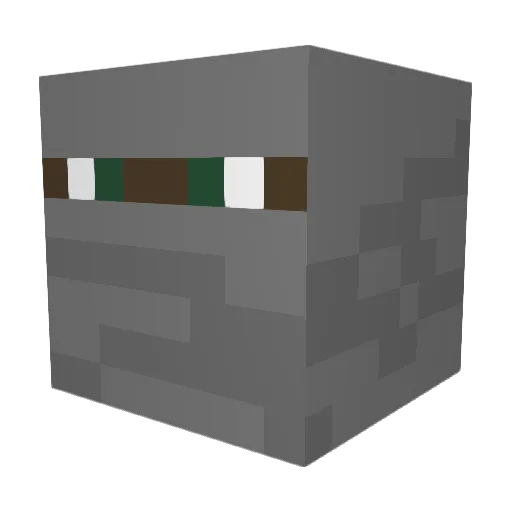 LOGXN_0 Minecraft avatar head, 3D render